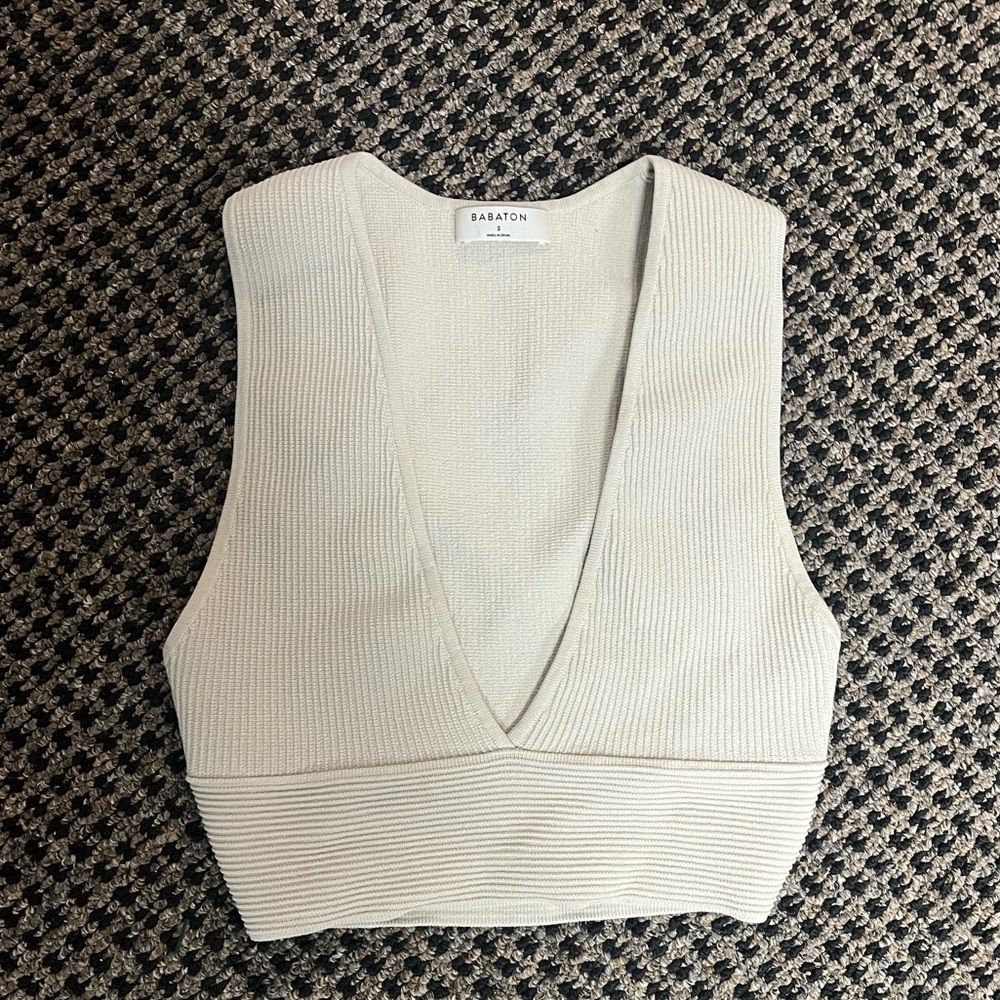 Babaton Sculpt Knit Deep V Tank